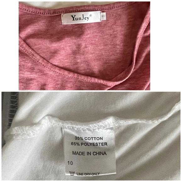 YunJey Round Neck Triple Color Block Stripe TShirt - Picture 4 of 6